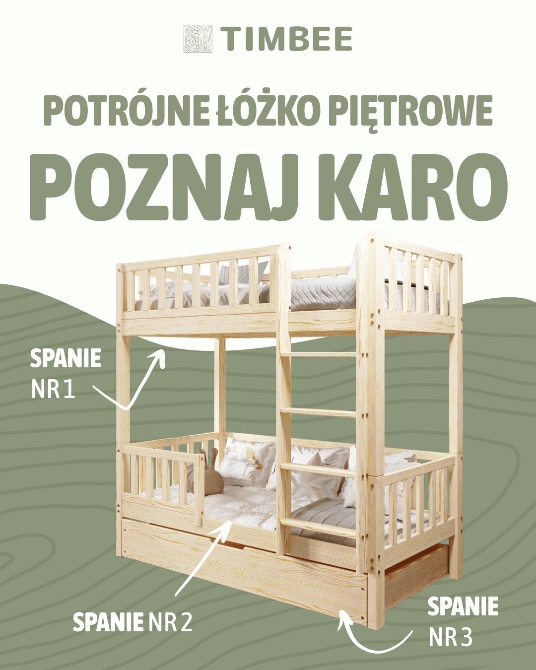 Oto KARO – bohater wśród łóżek.
Superbohater, jeśli masz więcej niż jedno dziecko (albo gości, którzy wpadają „na noc” i zostają trzy dni 😅).Zamień chaos w harmonię.
Albo przynajmniej w ładne, drewniane łóżko, które ogarnia trzy miejsca do spania naraz.
Tak, TRZY: góra, dół i... szuflada, która nie służy do chowania skarpetek, tylko do spania. 🛏️Kilka suchych faktów (ale bez ściemy):
✔️ 100% drewna – bo dzieci lubią skakać, a Ty lubisz spać spokojnie
✔️ Bezpieczne barierki – zamiast poduszek poukładanych „na wszelki wypadek”
✔️ Prosty, fajny design – pasuje i do lampek w kształcie gwiazdek, i do lego na podłodze
✔️ Oszczędza miejsce i… nerwy 😌Nie musisz już budować piętrowych fortec z materacy i poduch.
KARO zrobi to za Ciebie. I jeszcze będzie wyglądać świetnie. ✨#łóżkoKARO #łóżkodladzieci #łóżkotrzyosobowe #timbee #pokójdziecka #łóżkodomek #łóżkotrzyosobowe #mebledladzieci #drewnianemeble #rodzeństwodzielipokój #pokojdzieciecy #wnętrzedladzieci #zabudowadladzieci #łóżkowielofunkcyjne #łóżkozszufladą #timbeepl #rodzicielstwo #mamaidziś #praktycznewnętrze #dziecięcyswiat #komfortispaokój