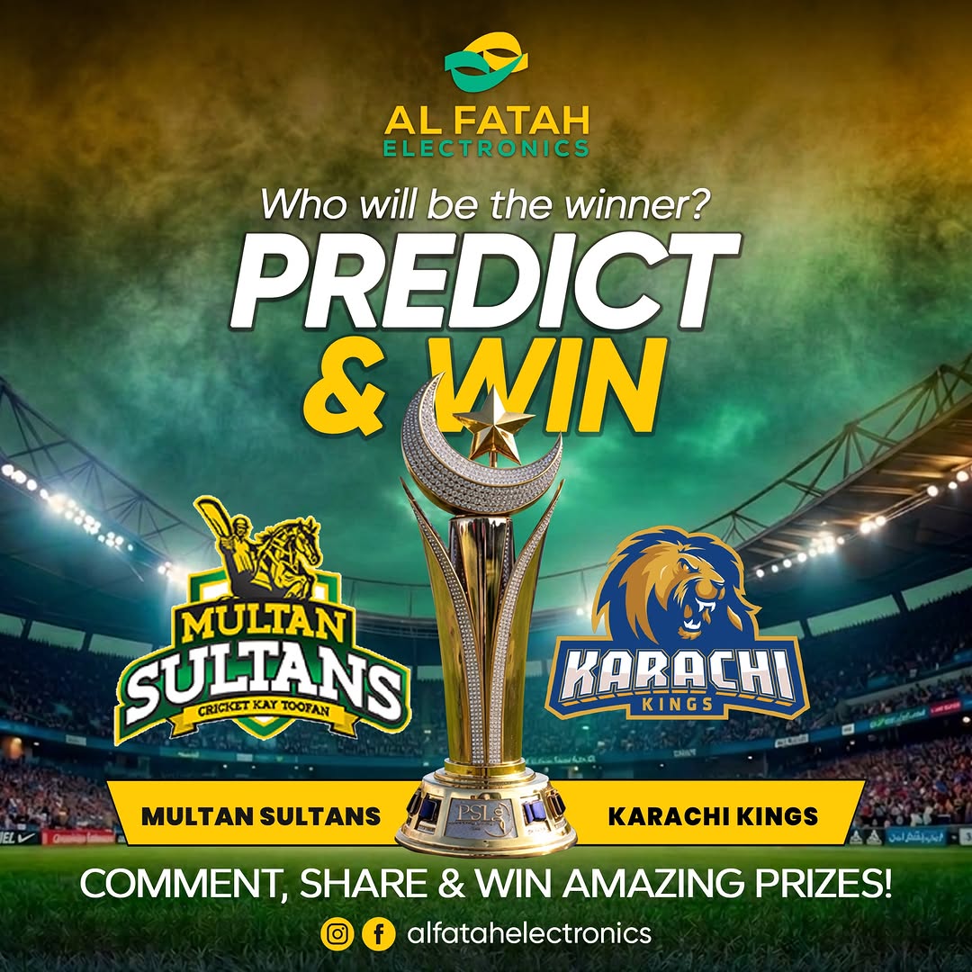 You pick it right, you win big. The battle is on! Multan Sultans take on Karachi Kings in a match you don’t want to miss. Predict the winner, drop your answer in the comments, and stand a chance to