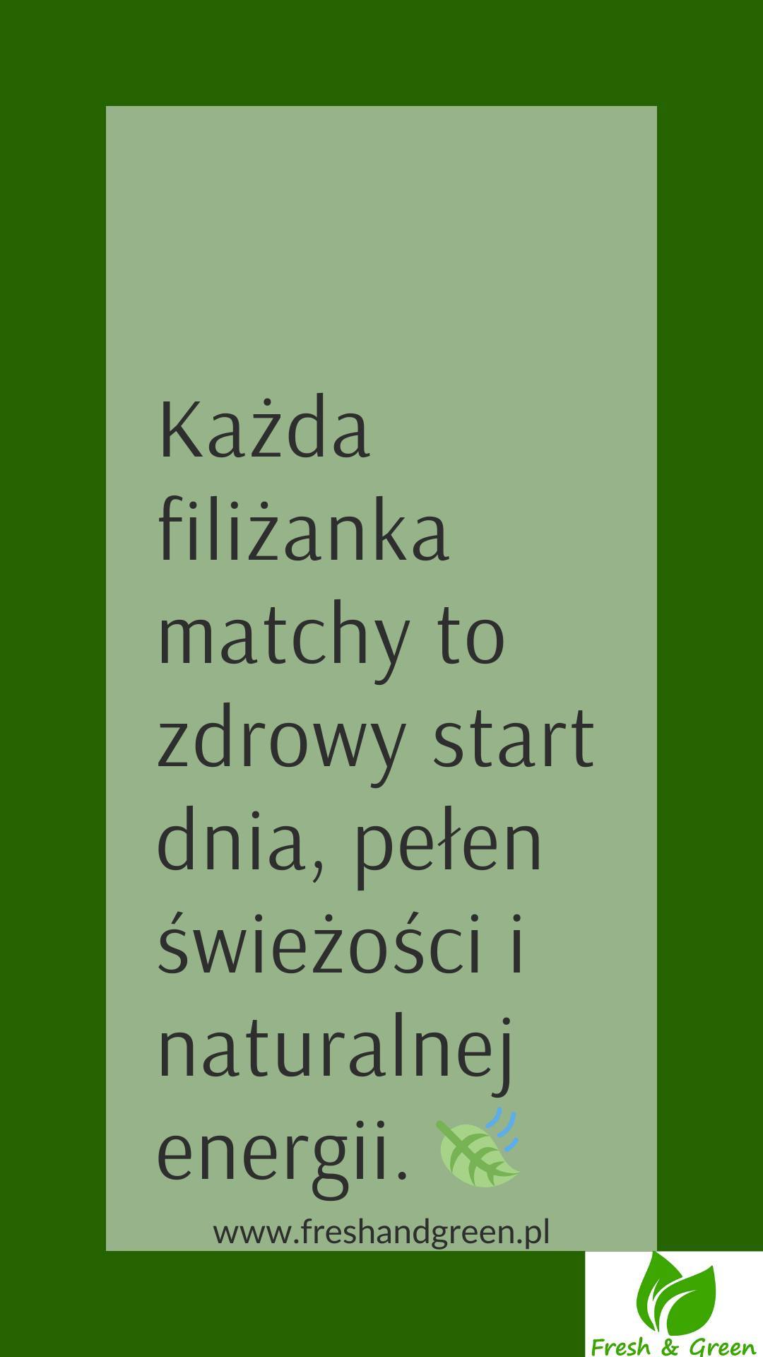 DODAJ MATCHĘ DO SWOJEGO PORANNEGO RYTUAŁU I ZACZNIJ DZIEŃ OD ZDROWIA.
Pij matchę każdego ranka i poczuj, jak Twój dzień zaczyna się od energii i równowagi. 🌞
Każda filiżanka matchy to zdrowy start dnia, pełen świeżości i naturalnej energii. 🍃
Z matchą w ręku, Twoje poranki stają się spokojniejsze i pełne pozytywnej energii. 💪
Dodaj matchę do swojego codziennego rytuału, aby cieszyć się zdrowym i harmonijnym dniem. 🍵#freshandgreen #matcha #rytuał #relaks #spokójSprawdź nasze profile:
Instagram: https://www.instagram.com/freshandgreen1/
Facebook: https://www.facebook.com/freshgreentea/
YouTube: https://www.youtube.com/@freshandgreen1
Nasza strona internetowa: https://www.freshandgreen.pl
