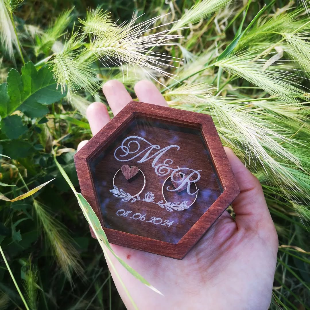 Pudełko na obrączki ślubne 🕊️